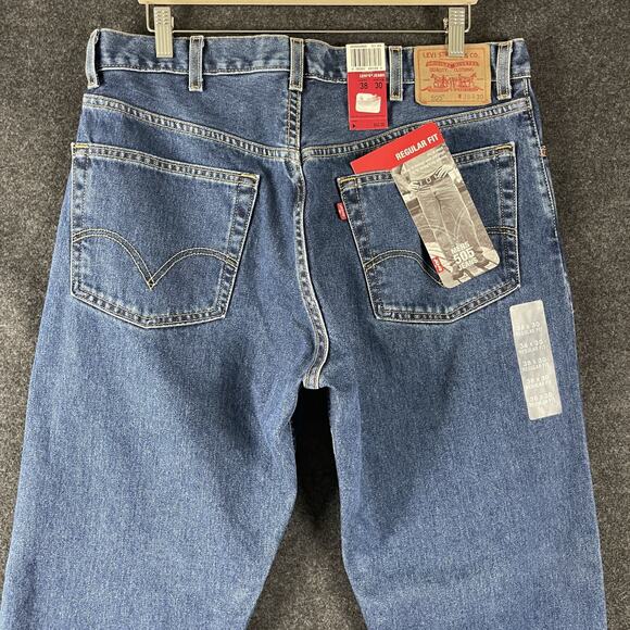 VTG Levis 505 Jean Mens 38x30 Medium Wash Regular Fit Straight Deadstock Y2K NEW - Picture 10 of 16